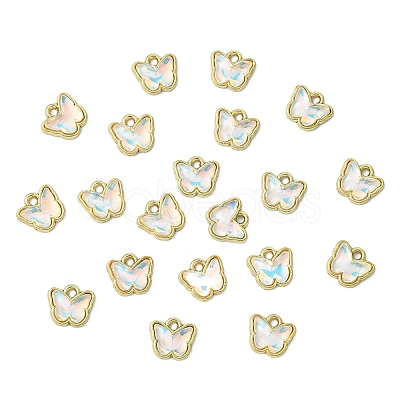 20Pcs Rack Plating Alloy Glass Charms FIND-YW0008-64B-1