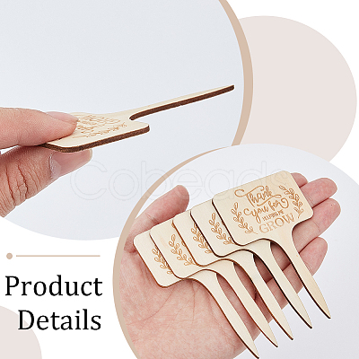 Wood Plant Labels DIY-GF0014-39A-1