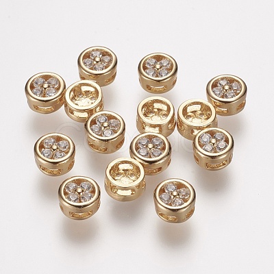 Brass Micro Pave Grade AAA Cubic Zirconia Pendants ZIRC-G086-09G-NR-1
