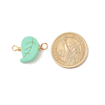 Spray Painted Wood Connector Charms PALLOY-JF01428-1