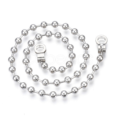 Iron Round Ball Chains with Bead Tips MAK-N034-006A-P-1