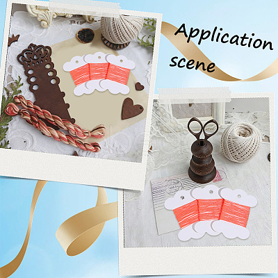 80Pcs Bone Shape Paper Thread Winding Boards SENE-SC0001-09A-1