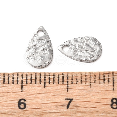 Hammered 304 Stainless Steel Pendants STAS-G385-03P-1
