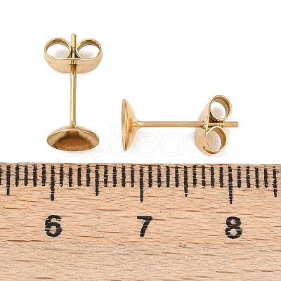 304 Stainless Steel Stud Earring Findings STAS-D389-03D-G-1
