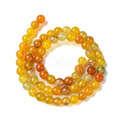 Dyed Natural Dragon Veins Agate Beads Strands X-G-C068-6mm-15-1