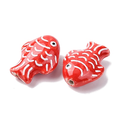 Handmade Porcelain Beads PORC-K010-08J-1