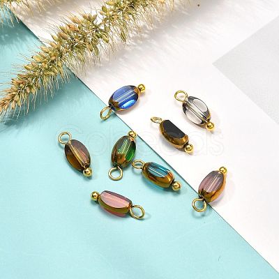 Electroplate Glass Pendants PALLOY-JF00895-1
