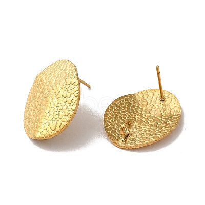 Ion Plating(IP) 304 Stainless Steel Stud Earrings Findings STAS-B041-06G-1
