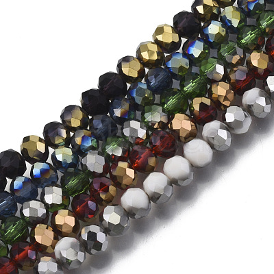 Electroplate Glass Beads Strands EGLA-A034-T4mm-1