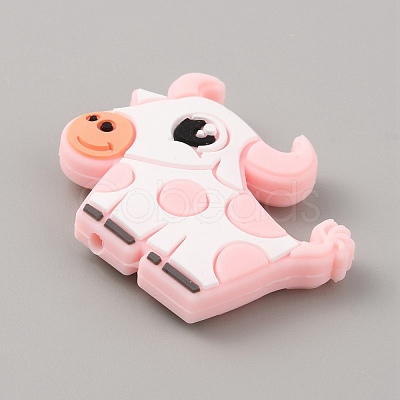 Cow Silicone Beads SIL-WH0010-17C-1