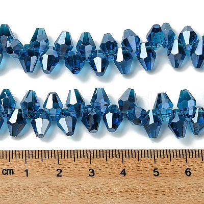 Transparent Electroplate Glass Beads Strands GLAA-K064-06A-HR01-1