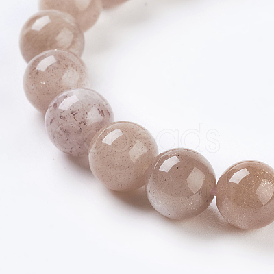 Natural Sunstone Beads Strands G-G099-4mm-14-1