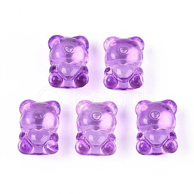Baking Paint Transparent Glass Beads DGLA-N018-02G-1