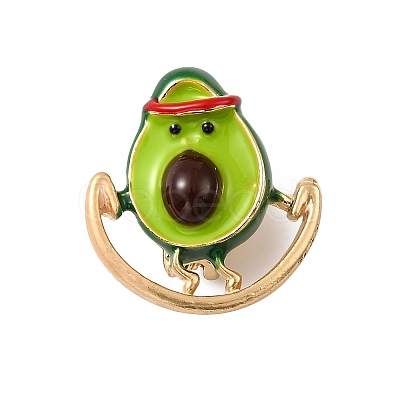 Light Golden Alloy Enamel Brooch JEWB-K018-32C-KCG-1