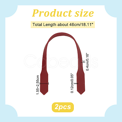 PU Imitation Leather Sew on Bag Straps FIND-WH0110-495B-1