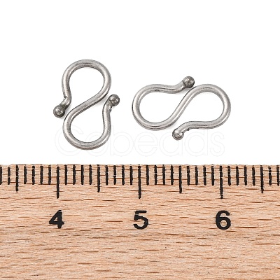 Non-Tarnish 304 Stainless Steel S-Hook Clasps STAS-R157-03P-1