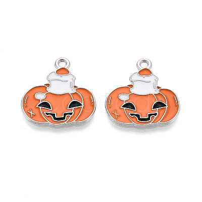 Halloween Theme Alloy and Enamel Pendants ENAM-T021-31J-02P-1