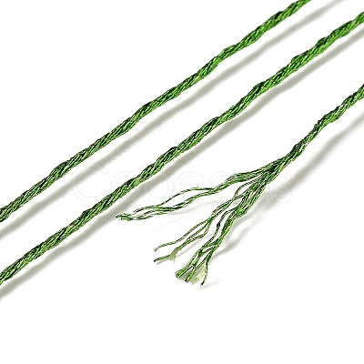 10 Skeins 12-Ply Metallic Polyester Embroidery Floss OCOR-Q057-A08-1