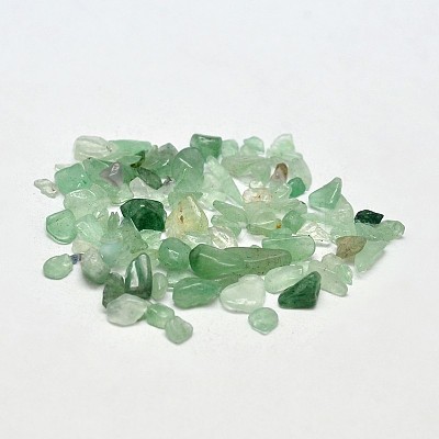 Natural Green Aventurine Chip Beads G-O103-02-1