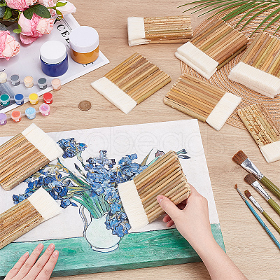15Pcs 3 Styles Bamboo Handle Wool Paint Brush TOOL-OC0002-21-1