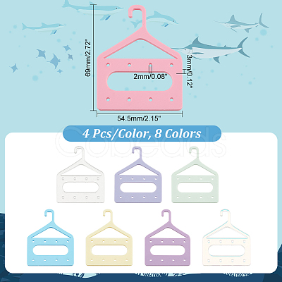 PandaHall Elite 32Pcs 8 Colors 8-Hole Mini Acrylic Earring Hanger EDIS-PH0001-83-1