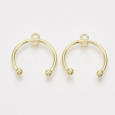 Alloy 2-Loop Link Pendants PALLOY-S121-121-1