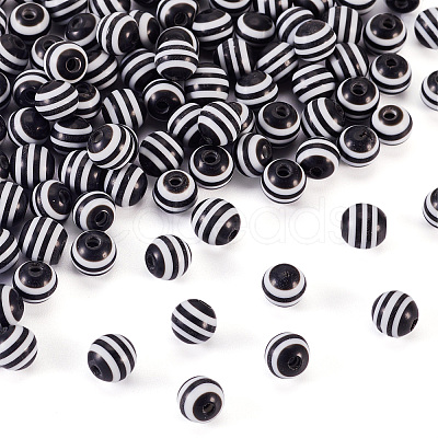 Striped Resin Beads RESI-TAG0001-01-1