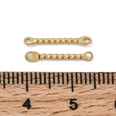 304 Stainless Steel Twisted Bar Links Connector Charms STAS-A134-01F-G-1