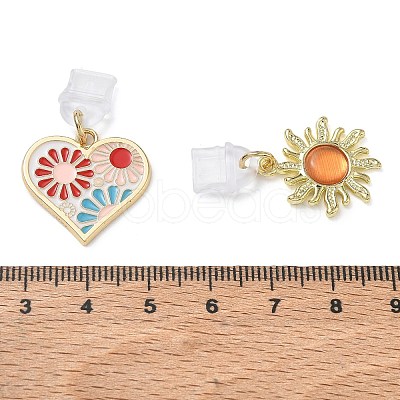 8Pcs PVC Mobile Dustproof Plugs and Iron Cell Phone Holder Stand Sets HJEW-NB00340-1