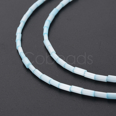 Glass Silk Stain Style Beads Strands GLAA-N047-001B-01-1