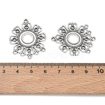 Tibetan Style Alloy Connector Cabochon Settings X-EA541Y-NF-1