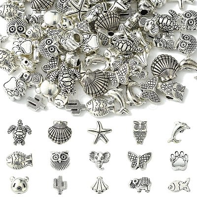 Tibetan Style Alloy Beads FIND-YW0005-04-1