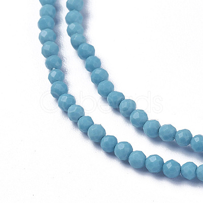 Synthetic Turquoise Beads Strands G-F596-39-3mm-1