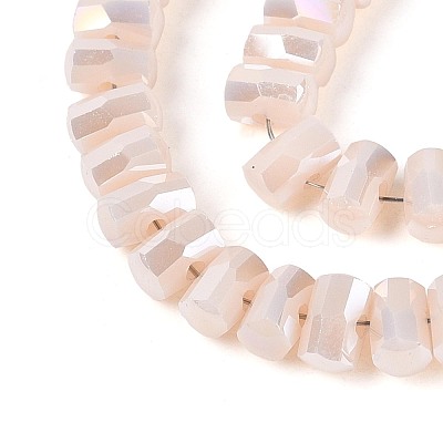 Electroplate Opaque Glass Beads Strands EGLA-N022-09A-C04-1