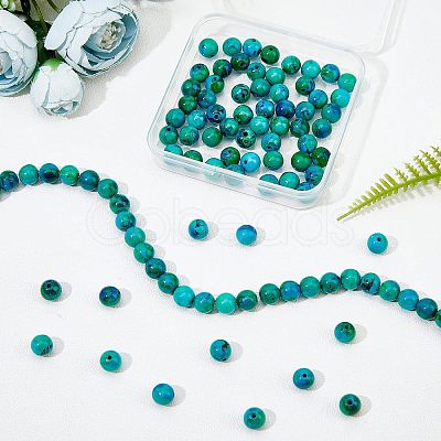 3 Strands Natural Chrysocolla Beads Strands G-OC0002-43-1
