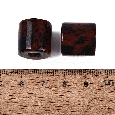 Natural Mahogany Obsidian European Beads G-P520-05D-1