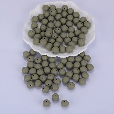 Round Silicone Focal Beads SI-JX0046A-113-1