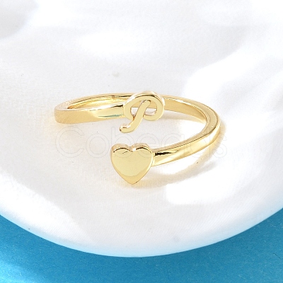 Brass Cuff Rings for Women RJEW-U044-P-1