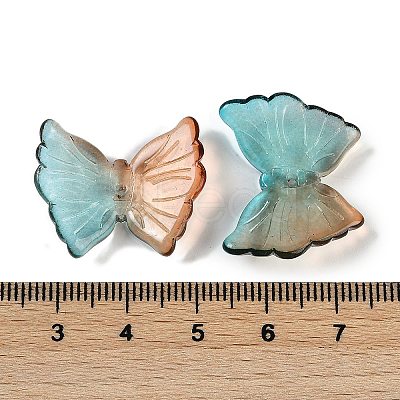 Spray Painted Glass Beads GLAA-Z007-02J-1