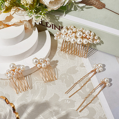 Iron Hair Sticks & Hair Combs OHAR-WH20008-06G-1