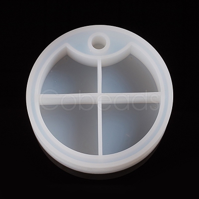 DIY 4 Compartments Round Layered Rotating Storage Box AJEW-WH0022-13-1