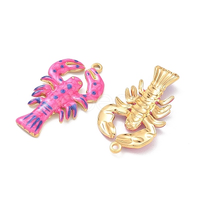 304 Stainless Steel Enamel Pendants STAS-Q119-16G-02-1