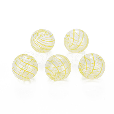 Transparent Handmade Blown Glass Globe Beads LS-GLAA-T012-35A-01-1