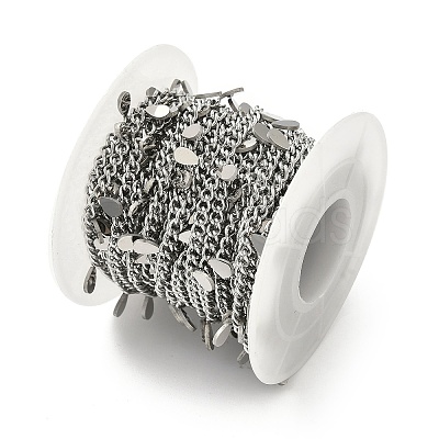 304 Stainless Steel Curb Chains CHS-K017-08D-P-1