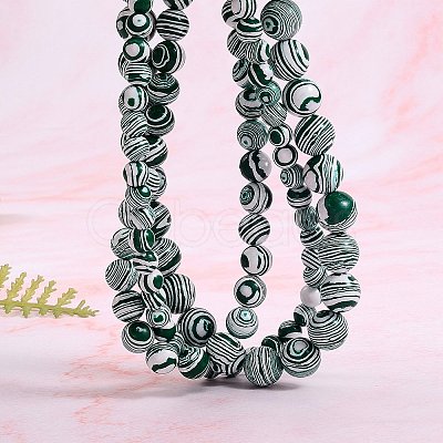 3 Strands 3 Style Synthetic Malachite Beads Strands G-SZ0001-49A-1