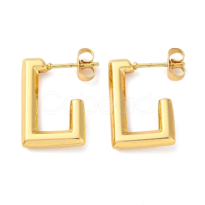 304 Stainless Steel Stud Earrings for Women EJEW-L296-033G-02-1