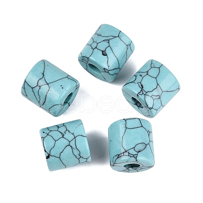 Synthetic Turquoise European Beads G-P520-05O-1