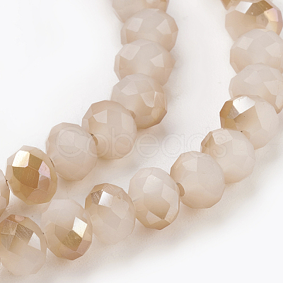 Electroplate Glass Beads Strands X-GLAA-K027-HR-C04-1