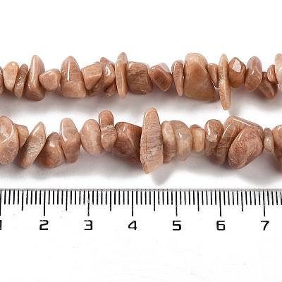 Natural Sunstone Chip Beads Strands G-M205-15B-1