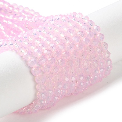 Baking Paint Transparent Glass Beads Strands DGLA-A034-J4MM-D09-1